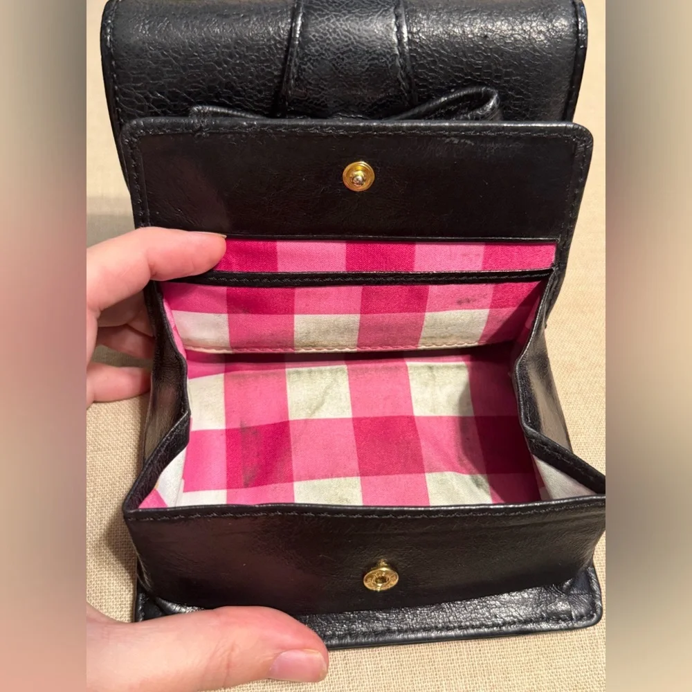Betsey Johnson Vintage Leather Black Bow Wallet